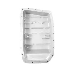 328051110 | PPE Performance Heavy-Duty Cast Aluminum Transmission Pan Brushed Finish (2009-2014 Ford F150 6R80, 2017-2022 F250, F350 Super Duty 6R100)