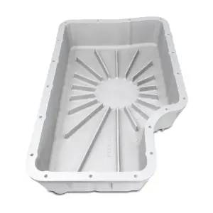 328052010 | PPE Performance Heavy-Duty Cast Aluminum Transmission Pan Brushed Finish (2011-2019 Ford F250, F350 Super Duty 6.7L Power Stroke 6R140)
