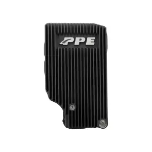 328053520 | PPE Performance Heavy-Duty Cast Aluminum Transmission Pan Black Finish (2020-2025 Ford F250, F350 Super Duty 6.7L Power Stroke 10R140)