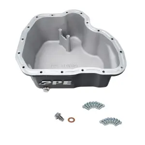 Pacific Performance Engineering - 114052020 | PPE Performance Heavy-Duty Cast Aluminum Engine Oil Pan Black Finish (2001-2010 Silverado, Sierra 2500 HD, 3500 HD 6.6L td) - Image 2
