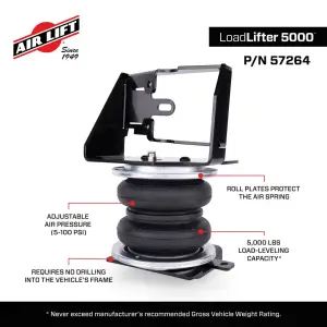 Air Lift Company - 57264 | Air Lift LoadLifter 5000 Air Spring Kit (2023-2026 Sequoia 4WD) - Image 6