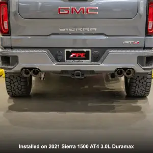 Pacific Performance Engineering - 117060020 | PPE Performance 304 Stainless Steel DPF-Back Performance Exhaust Kit - Dual Exit Raw Tubes, Black Ceramic Coated Tips (2020–2022 Silverado, Sierra 1500 I6-3.0L td) - Image 2