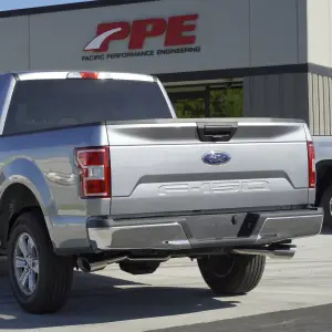 Pacific Performance Engineering - 317043020 | PPE Performance Cat-Back Exhaust System Dual Exit Polished Tubes, Black Ceramic Coated Tips (2015-2020 F150 V6-2.7L, 3.5L Twin Turbo, V8-5.0L) - Image 3