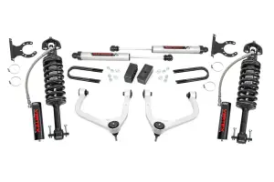 28857 | Rough Country 3.5 Inch Lift Kit GMC Sierra 1500 2WD/4WD | Aluminum Finish Arms, Factory Rear Mono Leaf Spring, Vertex Coilovers With V2 Rear Shocks