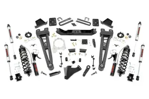 55858 | Rough Country 6 Inch Coilover Conversion Lift Kit With Radius Arms For Ford F-250/F-350 Super Duty | 2017-2022 | 4" Axle, No Factory Rear Springs, Rear V2 Shocks