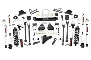 50856 | Rough Country 6 Inch Coilover Conversion Lift Kit 4-Link For Ford Super Duty | 2017-2022 | Factory Rear Overload Springs, 4" Axle, V2 Monotube Shocks, No Front Driveshaft