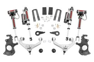 95750 | Rough Country 3.5 Inch Lift Kit For Chevrolet /GMC 2500 HD & 3500 HD No Factory Rear Overload Springs, Aluminum Finish Arm, Vertex Reservoir Shocks