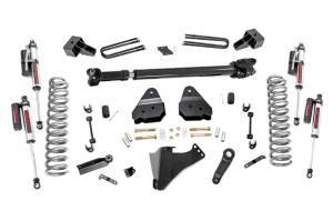 55951 | Rough Country 4.5 Inch Lift Kit, Dually, For Ford F-350 Super Duty 4WD | Vertex Reservoir Shocks, Includes Front Driveshaft