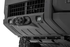 Rough Country - 10749 | Rough Country Hidden Winch Mount With LED Fog Lights For Toyota Land Cruiser 4WD | White SAE Fog Light Series, With Pro12000S Which - Image 2