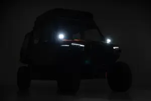Rough Country - 93303 | Rough Country LED Cube Light Kit Forward Facing For Polaris XPEDITION ADV 5/XPEDITION XP 5 | Black Series With Amber DRL Lights - Image 4