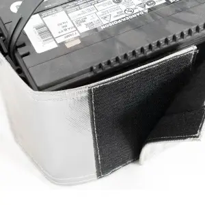 Pacific Performance Engineering - 149002035 | PPE Performance Battery Heat Shield, Side Post For GM Duramax LB7, LLY, LBZ | Silver FInish - Image 2