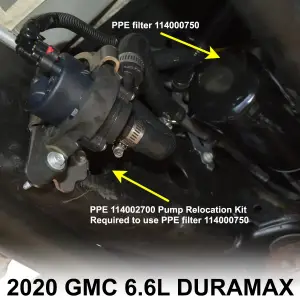 Pacific Performance Engineering - 114002700 | PPE Performance Fuel Coolant Pump Relocation Kit For GM 6.6L Duramax - Image 2