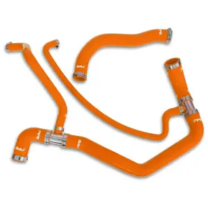 119025100 | PPE Performance Silicone Upper And Lower Coolant Hose Kit For GM 6.6L Duramax | Orange Finish