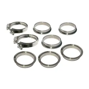 517132508 | PPE Performance QR 304 Stainless Steel V-Band - 8 Piece Set (2C 3M 3F) | 3.25 Inch Dimensions