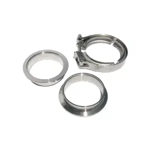 517225003 | PPE Performance QR 304 Stainless Steel Clamps - Aluminum Flanges - 3 Piece Set (1C 1M 1F) | 2.50 Inch Dimensions