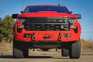 Rough Country - 13006-GLT | Rough Country FXS Front Bumper For Chevrolet Silverado 1500 2WD/4WD | GLT, Glacier Blue Paint Code, Winch Mount Only - Image 13