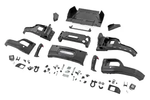 13006-GLT | Rough Country FXS Front Bumper For Chevrolet Silverado 1500 2WD/4WD | GLT, Glacier Blue Paint Code, Winch Mount Only