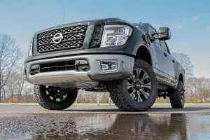 Rough Country - 83432 | Rough Country 3 Inch Lift Kit For Nissan Titan 2WD/4WD | Aluminum Finish Arm, Lifted N3 Struts (2004-2015 Models) 4WD Models Only, Premium N3 Shocks - Image 3