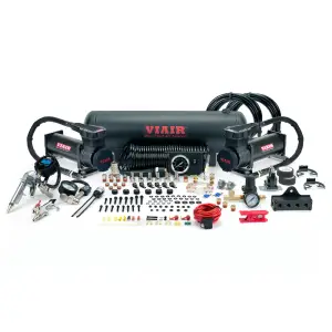 20185 | VIAIR Dual Gen 2 485C Onboard Air System, 200 PSI, 3.82 CFM, 40 Amp, 12V, 2.5 Gallon Air Tank | Stealth Black