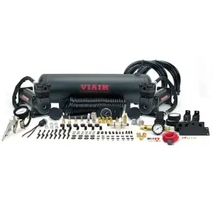 20022 | VIAIR Dual 480C Onboard Air System, 200 PSI, 3.53 CFM, 40 Amp, 12V, 2.5 Gallon Tank | Stealth Black