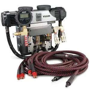 80309BM | VIAIR Dual VMS PRO Complete Air Management System | Black, VMS444, 4 Way Hose System: Medium (Up To 130" Wheelbase)