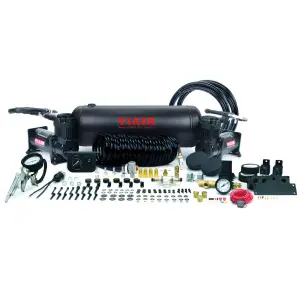 20016 | VIAIR Dual 400C Onboard Air System | Stealth Black, 150 PSI, 4.55 CFM, 60 Amp, 12V, 2.0 Gallon Tank