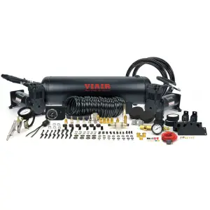 20020 | VIAIR Dual 444C Onboard Air System | Stealth Black, 200 PSI, 3.53 CFM, 40 Amp, 12V, 2.5 Gallon Tank