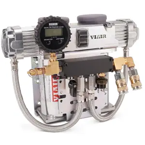 VIAIR - 80306CL | VIAIR Dual VMS PRO Complete Air Management System | Chrome, VMS400, 4 Way Hose System: Large (130" & Longer Wheelbase) - Image 2