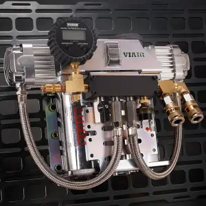 VIAIR - 80307BS | VIAIR Dual VMS PRO Complete Air Management System | Black, VMS400, 4 Way Hose System: Small (Up To 100" Wheelbase) - Image 3