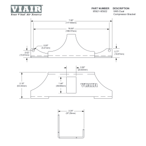 VIAIR - 95922 | VIAIR VMS Dual Compressor Custom Lock Mount Bracket | 444C/485C, Stainless Steel - Image 4