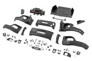 Rough Country - 13007-GB8 | Rough Country FXS Front Bumper For Chevrolet Silverado 1500 2WD/4WD | GB8, Mosaic Black Pearl Paint Code, With PRO12000S Winch - Image 2