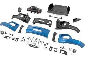 Rough Country - 13007-GA0 | Rough Country FXS Front Bumper For Chevrolet Silverado 1500 2WD/4WD | GA0, Northsky Blue Metallic Paint Code, With PRO12000S Winch - Image 3