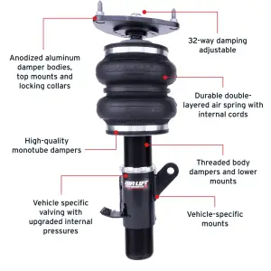 Air Lift Performance - 76006 | Air Lift Performance Air Suspension Front Kit For Toyota GT86/GR86 / Subaru BRZ / Scion FR-S - Image 5