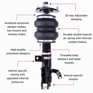 Air Lift Performance - 76019 | Air Lift Performance Air Suspension Front Kit For Toyota Avalon & Camry / Lexus ES300h & ES350 - Image 4