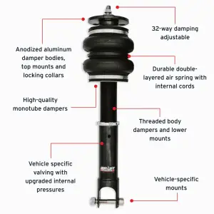 Air Lift Performance - 76514 | Air Lift Performance Air Suspension Rear Kit For Acura TLX 1st Gen / Honda Accord 9th Gen - Image 5