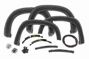 Rough Country - F-C12211-G42 | Rough Country Pocket Fender Flares For Chevrolet Silverado 1500 2WD/4WD | White Sands - Image 1
