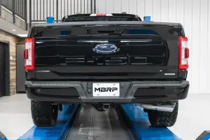 Lowriders Unlimited - S5209BLK | MBRP Cat Back Exhaust For Ford F-150 With 2.7L, 3.5L EcoBoost & 5.0L Engines | Armor Black, Race Profile Sound, Single Side Exit, Black-Coated Single Wall Tip - Image 8