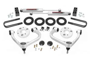 41430_A | Rough Country 3 Inch Lift Kit Forged Upper Control Arms For Ford F-150 2WD
