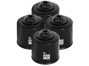 44-LF017-MB | aFe Power PROGUARD Oil Filter, 4 Pack For Chevrolet / Ford / Honda / Infiniti / Mazda / Mitsubishi / Nissan / Subaru / Toyota