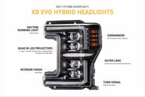 Morimoto - LF2-503Y | Morimoto XB Evo Hybrid LED Headlights For Ford F-250 / F-350 / F-450 / F-550* Super Duty | Pair - Image 5
