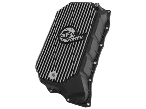 46-71380B | aFe Power Pro Series Transmission Pan, Black With Machined Fins For GM Diesel Trucks V8-6.6L (td) L5P