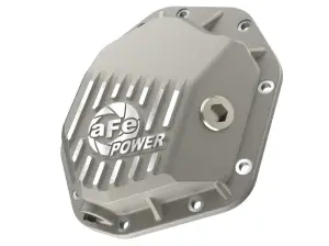 46-71430A | aFe Power Street Series Front Differential Cover, Raw With Machined Fins For GM Trucks/SUVs (AAM 8.0 IFS)