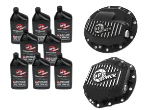 46-7702AB | aFe Power Front & Rear Differential GUARD Package, With Oil For RAM Diesel Trucks L6-6.7L (td)