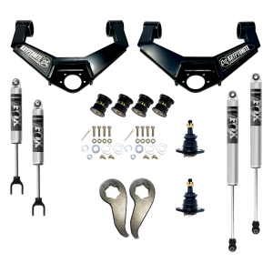KR11STAGE3FOX | Kryptonite Stage 3 Leveling Kit / Fox Shocks (2011-2019 Silverado, Sierra 2500 HD, 3500 HD)