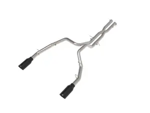 49-32087-B | aFe Power Vulcan Series 3 To 3-1/2 Inch, 304 Stainless Steel Cat-Back Exhaust System With Black Tip For RAM 1500 RHO L6-3.0L (tt)
