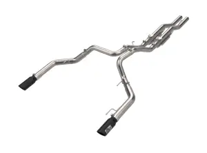 49-33151-B | aFe Power Vulcan Series 3 Inch To 3-1/2 Inch, 304 Stainless Steel Cat-Back Exhaust System With Black Tip For Ford F-150 Raptor/ Raptor R V6/V8