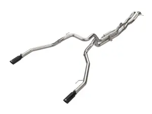 49-33152-B | aFe Power Vulcan Series 3 Inch, 304 Stainless Steel Cat-Back Exhaust System With Black Tip For Ford Ranger Raptor V6-3.0L (tt)