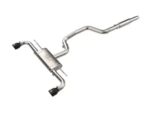 Afe - Advance Flow Engineering - 49-36454-B | aFe Power MACH Force-Xp 3 To 2-1/2 Inch, 304 Stainless Steel Cat-Back Exhaust System With Black Tip For Volkswagen GTI (MKVIII) L4-2.0L (t) - Image 1