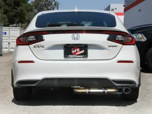 Afe - Advance Flow Engineering - 49-36631-B | aFe Power Takeda 2-1/2 Inch, 304 Stainless Steel Cat-Back Exhaust System With Black Tip For Honda Civic Sport Hatchback L4-2.0L - Image 2
