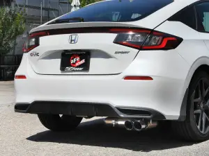Afe - Advance Flow Engineering - 49-36631-P | aFe Power Takeda 2-1/2 Inch, 304 Stainless Steel Cat-Back Exhaust System With Polished Tip For Honda Civic Sport Hatchback L4-2.0L - Image 2